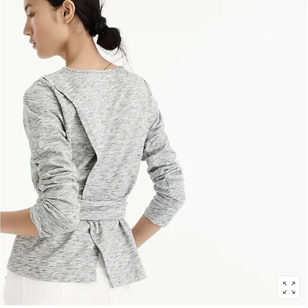 NWT J.Crew Belted crossback cotton Top H1805-sz S BLACK